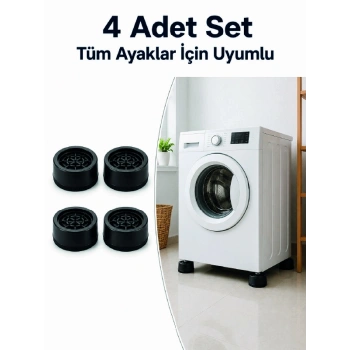 Mey İthalat® Kaymaz Tabanlı 4 Adet Makine Ayak Yükseltici