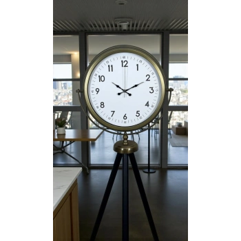 Mey İthalat® Klasik Eskitme Tripod Ayaklı Saat
