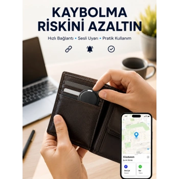 Mey İthalat® Konum Takip Cihazı AirTag İOS ve Android Uyumlu Akıllı Eşya Bulucu