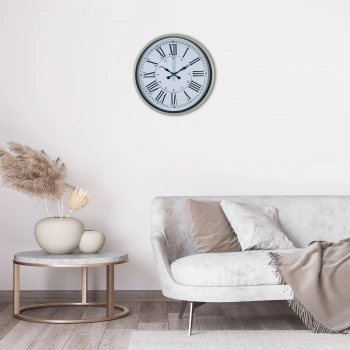 Mey İthalat® Krem 36 Cm Dekoratif Modern Duvar Saati