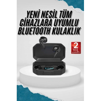 Mey İthalat® Kulak İçi Bluetooth Kulaklık Rgb Işıklı Çift Mikrofonlu iOS/Android Uyumlu BT 5.2