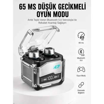 Mey İthalat®  Kulaklığı Yeni Mekanik Kablosuz Kulaklık İos Android Uyumlu