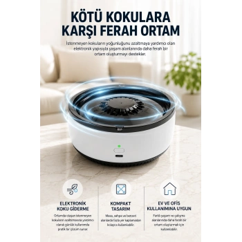 Mey İthalat® Küllük Duman Giderici Temizlenebilir Elektronik Pilli