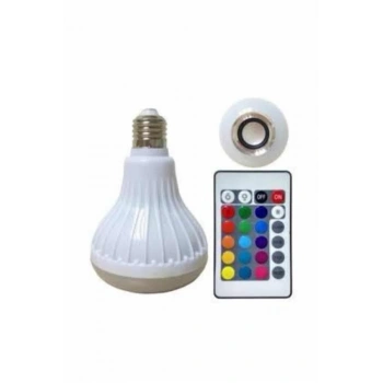 Mey İthalat® Lamba Hoparlör Ampül Görünümlü Renk Değiştirebilen Android ve İOS Uyumlu