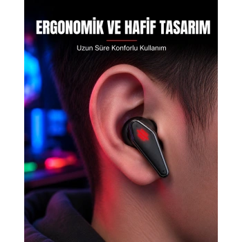 Mey İthalat® Led Işıklı Kablosuz Gaming Kulaklık Ergonomik Tasarım Yeni Nesil