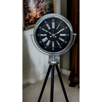 Mey İthalat® Majestic Krom Tripod Ayaklı Saat
