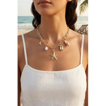 Mey İthalat® Maris Deniz Yıldızı Charm Kolye
