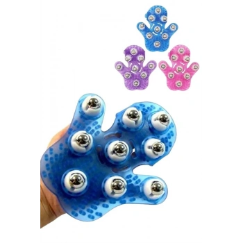 Mey İthalat® Masaj Aleti El Şeklinde Omuz Bacak Bilyeli Masaj Eldiveni El Şekilli