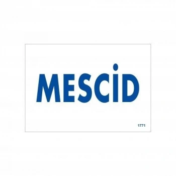 Mey İthalat® Mescid Uyarı Levhası 17,5x25 KOD:1771