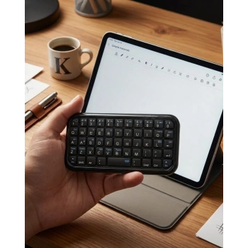 Mey İthalat® Mini Bluetooth Klavye Kablosuz Taşınabilir Cep Boyutu Klavye