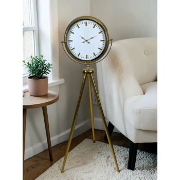 Mey İthalat® Modern Gold Tripod Ayaklı Saat