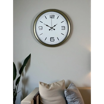 Mey İthalat® Modern Tasarım Eskitme 40 Cm Metal Duvar Saati