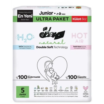 Mey İthalat® Natural Double Soft Külot Bez Ultra Paket 5 Beden 78 Adet