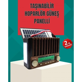 Mey İthalat® Nostaljik Tasarımlı Solar Şarjlı Radyo AM FM SW ve Bluetooth