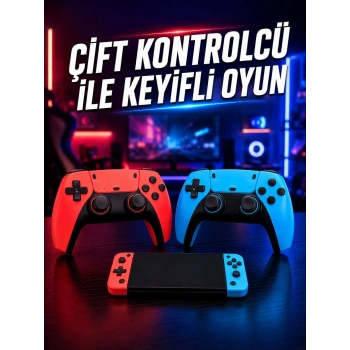Mey İthalat® Oyun Konsolu Kablosuz Kontrolcülü Retro Oyun Eğlence Sistemi