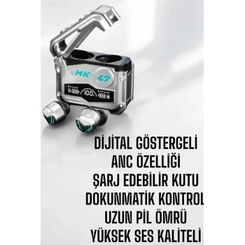 Mey İthalat® Oyuncu Kulaklığı Bluetooth Bağlantılı ANC Özelliği 5.0 Bluetooth