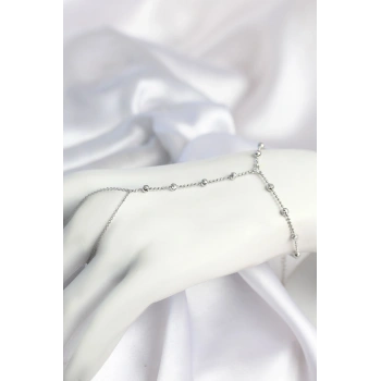 Mey İthalat® Pirinç Gümüş Renk Dorika Model Kadın Şahmeran