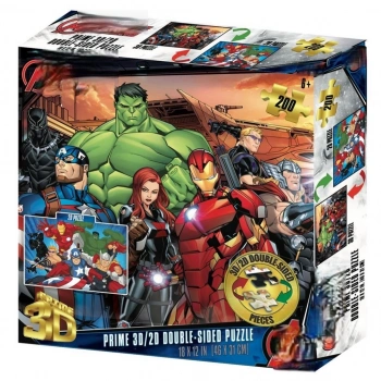 Mey İthalat® Prime 3D Çift Taraflı Puzzle 200 Parça
