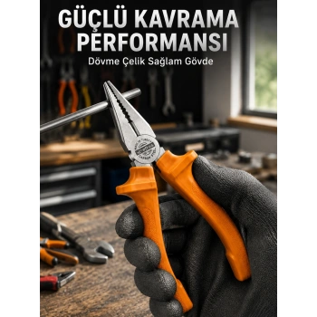 Mey İthalat® Profesyonel Dövme Çelik Pense Güçlü Kavrama El Takımı