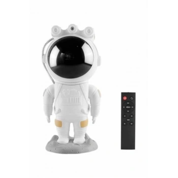 Mey İthalat® Projeksiyon Astronot Lamba Speaker Sevimli Astronot Bluetooth Hoparlör