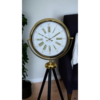 Mey İthalat® Pure Gold Tripod Ayaklı Saat
