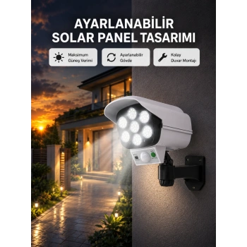 Mey İthalat® PVC+PC Malzemeli, 2si 1 Arada Güvenlik Lambası – Ayarlanabilir Başlık ve Panel Açısı