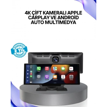 Mey İthalat® Renault Megane, Clio, Symbol, Captur, Toyota Corolla, Yaris, C-HR, Ford Focus, Fiesta Uyumlu Kablosuz CarPlay Multimedya 10.26” Dokunmatik Ekran