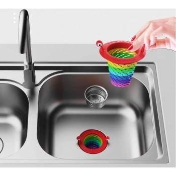 Mey İthalat® Renkli 6 Kademeli Lavabo Süzgeci