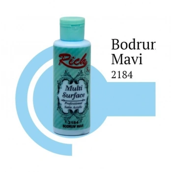 Mey İthalat® Rich Multi Surface 2184 Bodrum Mavi Akrilik Boya 120 cc