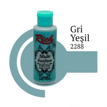 Mey İthalat® Rich Multi Surface 2288 Gri Yeşil Akrilik Boya 120 cc