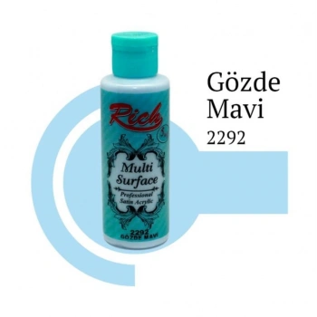 Mey İthalat® Rich Multi Surface 2292 Gözde Mavi Akrilik Boya 120 cc