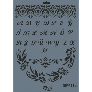 Mey İthalat® Rich New Seri N-114 Stencil 35x25 cm