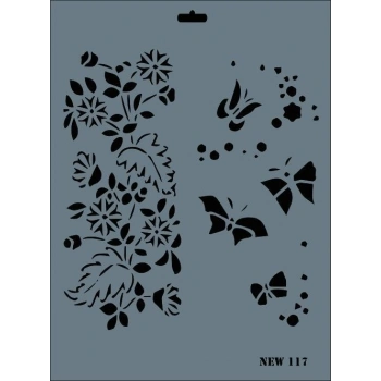 Mey İthalat® Rich New Seri N-117 Stencil 35x25 cm
