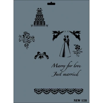Mey İthalat® Rich New Seri N-128 Stencil 35x25 cm