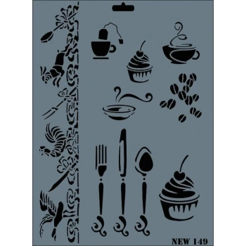 Mey İthalat® Rich New Seri N-149 Stencil 35x25 cm