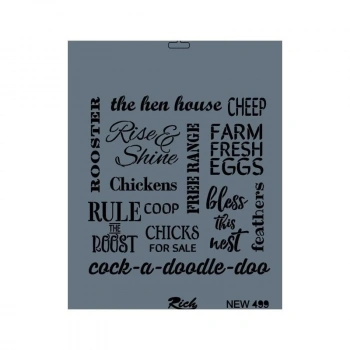 Mey İthalat® Rich New Seri N-499 Stencil 35x25 cm