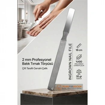 Mey İthalat® Sadece Batık Tırnaklara 2 mm Kalınlık Özel Törpü  - Çift Taraflı Cerrahi Çelik  723302