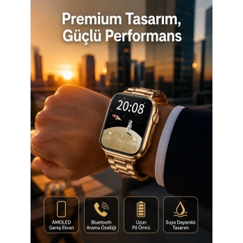 Mey İthalat® Sağlık Takipli Akıllı Saat 117 Spor Modlu AMOLED Ekran