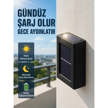Mey İthalat® Şeffaf Abajurlu Duvar Tipi Solar IşıkYeni Nesil