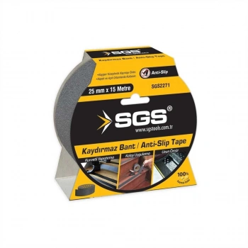 Mey İthalat® Sgs 2271 Siyah Kaydırmaz Bant 25 mm 15 Metre