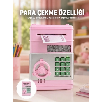 Mey İthalat® Şifreli Elektronik Para Biriktirme Kumbarası Büyük Kapasiteli