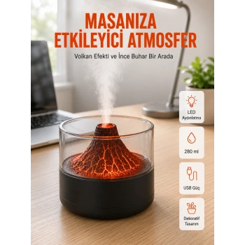 Mey İthalat® Şık Tasarımlı Aromaterapi ve Nemlendirici Cihaz