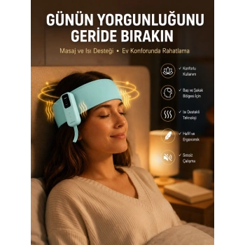 Mey İthalat® Sıkıştırmalı Baş Masaj Aleti Ev Tipi Konforlu Masaj Deneyimi Yeni Nesil