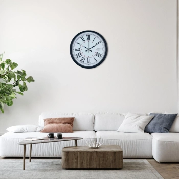 Mey İthalat® Siyah 36 Cm Roma Rakamlı Duvar Saati