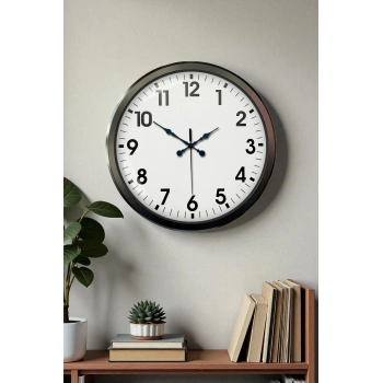 Mey İthalat® Siyah Klasik 52 Cm Modern Duvar Saati