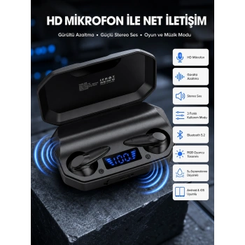 Mey İthalat® Siyah Profesyonel Gaming Kulaklık HD Mikrofonlu Çağrı Cevaplayabilen