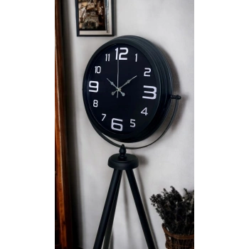 Mey İthalat® Siyah Zarafet Tripod Ayaklı Saat