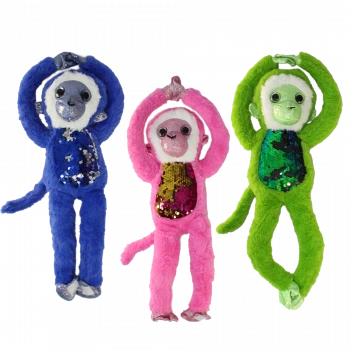 Mey İthalat® Süslü Maymunlar Peluş Oyuncak 45 cm 1 adet