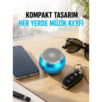 Mey İthalat® Taşınabilir Bluetooth Hoparlör  Eller Serbest Arama Özellikli Yeni Nesil