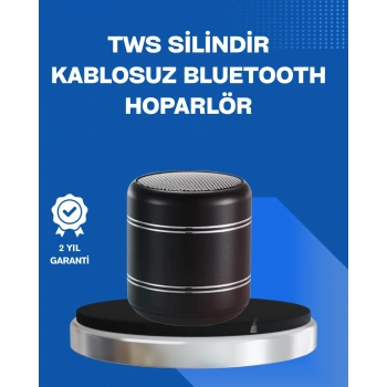 Mey İthalat® Taşınabilir Silindir Tasarım Bluetooth 5.0 Hoparlör Yüksek Bas Performanslı